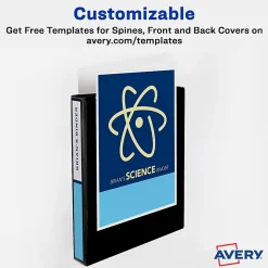 Avery TouchGuard® Protection View 3 Ring Binder, 1" Slant Rings, White With Clear View Cover, 1 Binder