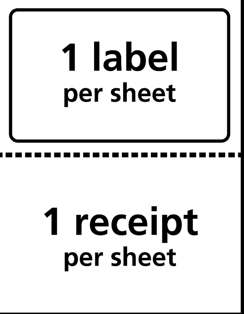Avery® TrueBlock® White Laser Shipping Labels, With Paper Receipt, 5127, 5 1/16" x 7 5/8", Pack Of 50