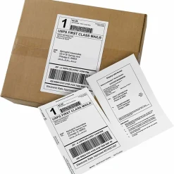 Avery® TrueBlock® White Laser Shipping Labels, With Paper Receipt, 5127, 5 1/16