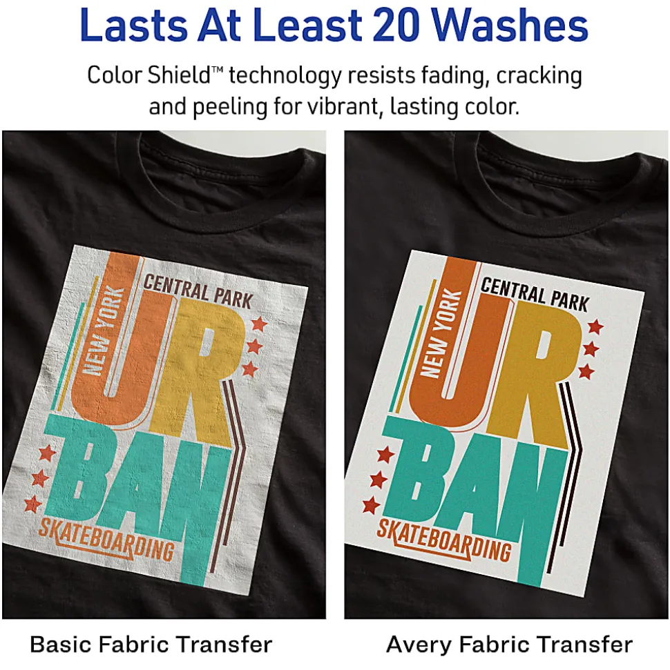 Avery® T-Shirt Transfers, Dark, 3279, Pack Of 5