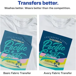 Avery® T-Shirt Transfers, 3302, Stretchable, Pack Of 5