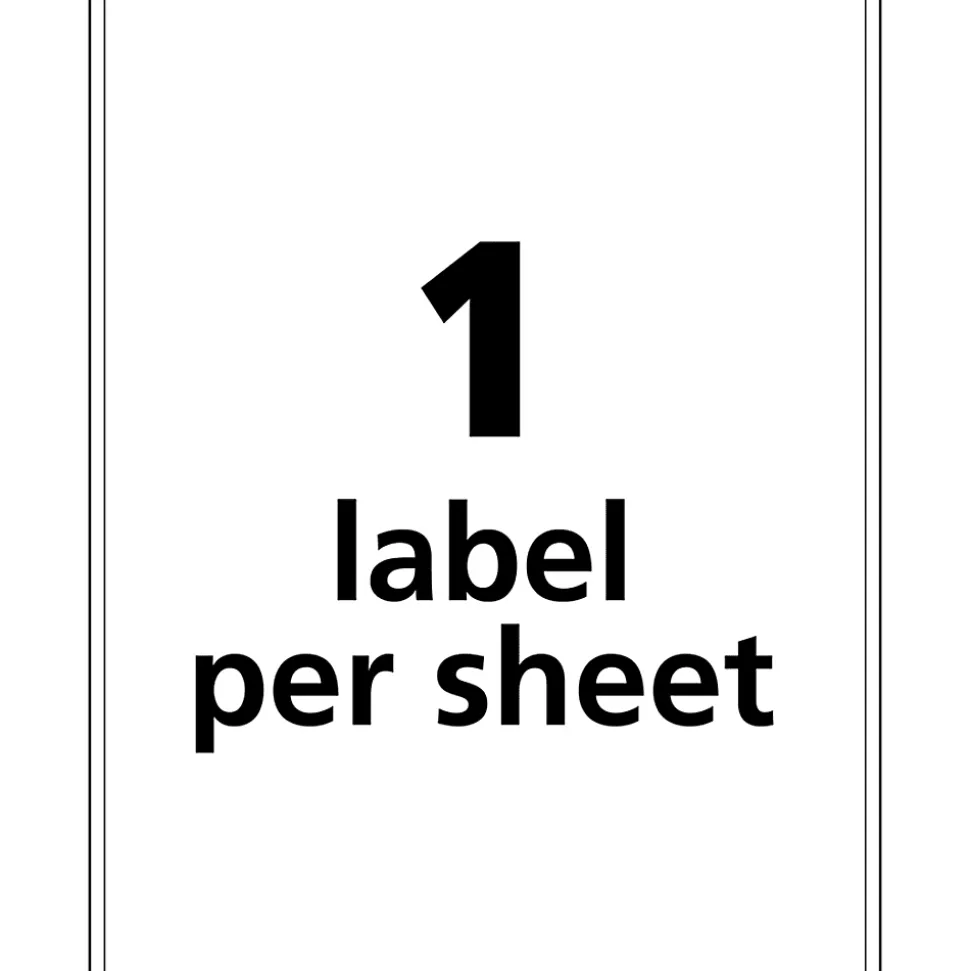 Avery® UltraDuty™ GHS Chemical Labels, AVE60507, 8 1/2" x 11", White, Box Of 500