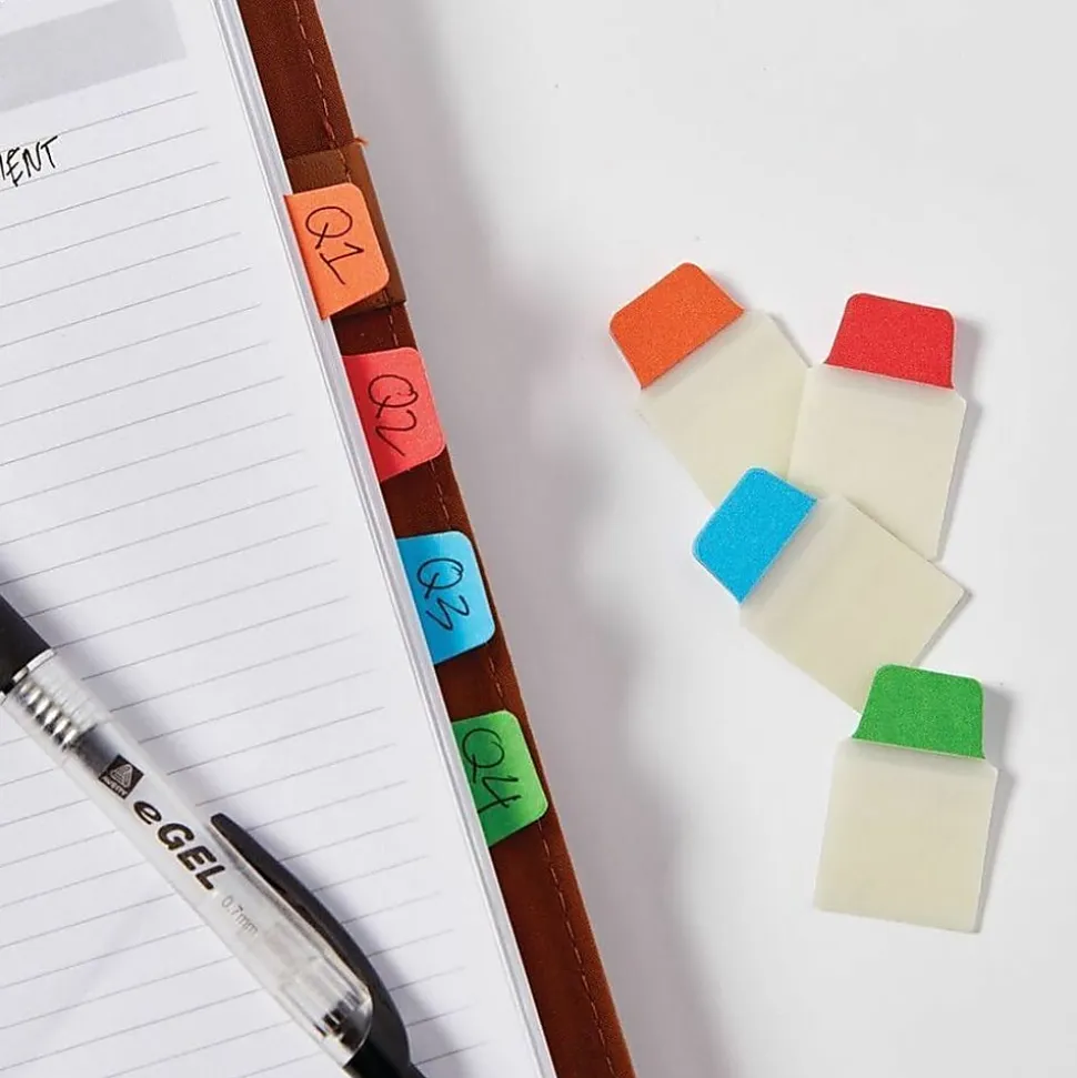 Avery® UltraTabs Repositionable Mini Tabs - Write-on Tab(s) - 1.50" Tab Height x 1" Tab Width - Assorted Tab(s) - 80 / Pack