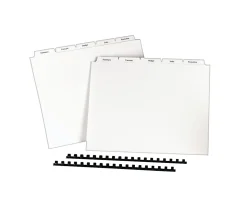 Avery® Unpunched Copier Tab Dividers, 8 1/2" x 11", 5-Tab, White, 30 Divider Sets