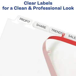 Avery® Unpunched Customizable Dividers, 8 Tab, White, 25 Sets - 11444