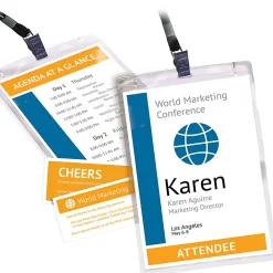 Avery® Vertical Name Badge Kit, 6