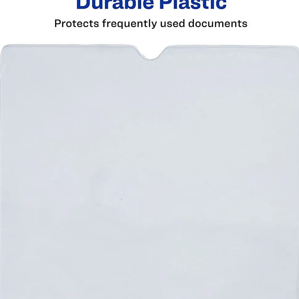 Avery® Vinyl File Envelopes, Passbook/Passport Holder, Holds Up To 30 Sheets, 4" x 6", Clear, 10 Vinyl Envelopes