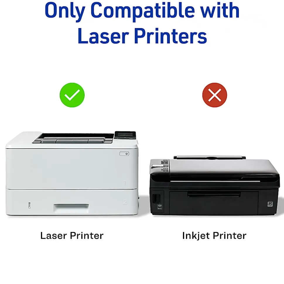 Avery® Waterproof Labels With Ultrahold®, 05524, Rectanlge, 3-1/3" x 4", White, 300 Labels For Laser Printers
