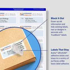 Avery® Waterproof Shipping Labels With Ultrahold® Permanent Adhesive, Rectangle, 2