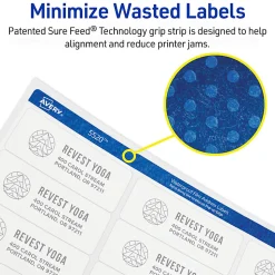 Avery® Waterproof Shipping Labels With Ultrahold®, 5526, Rectangle, 5-1/2