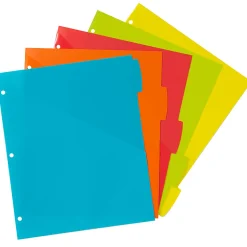Avery® Write & Erase Durable Plastic Dividers With Pockets, 8-1/2