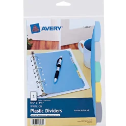 Avery® Write & Erase Plastic Dividers, 5 1/2