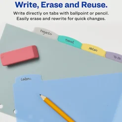 Avery® Write & Erase Plastic Dividers, 5 1/2