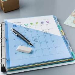 Avery® Write & Erase Pocket Plastic Dividers For 3 Ring Binders, 9-1/4