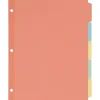 Avery® Write-On Paper Dividers For 3 Ring Binders, 8.5" x 11", 5-Tab Set, Multicolor, Pack Of 36 Sets