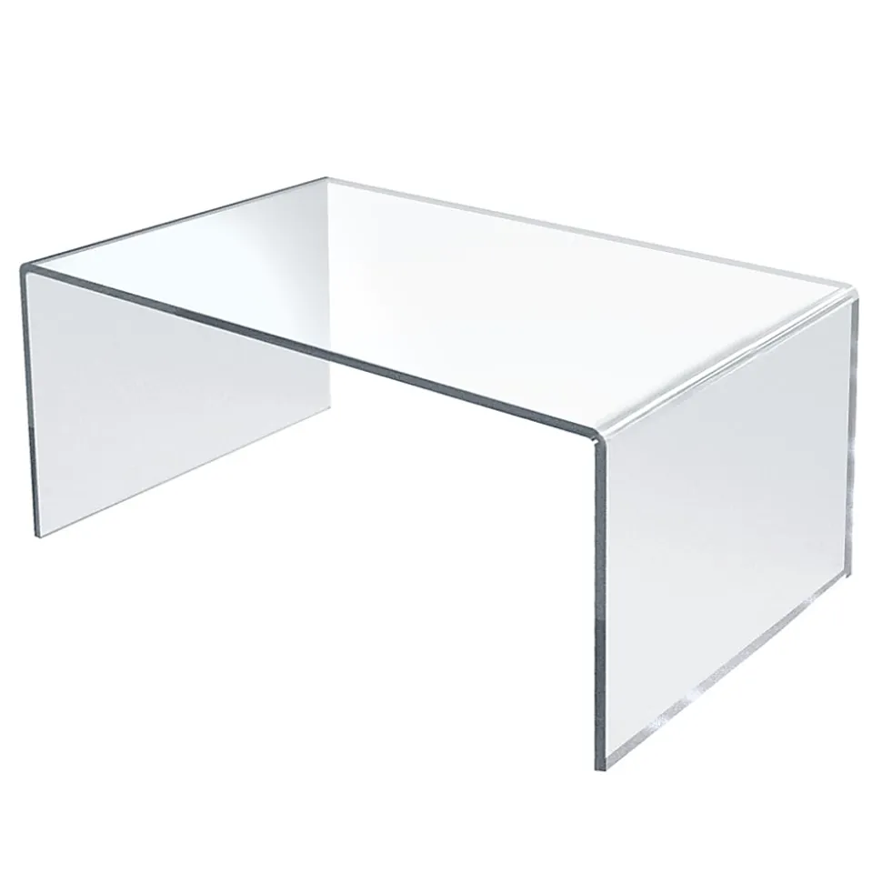 Azar Displays Riser Displays, 6"H x 12"W x 7 3/4"D, Clear, Pack Of 4
