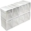 Azar Displays Stackable Tilt Bin Counter Organizers, 5-1/2”H x 4-3/4”W x 4-5/8”L, White, Pack Of 8 Organizers