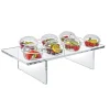 Azar Displays Thick Deluxe Acrylic Riser With Bumpers, 6"H x 22"W x 10"D, Clear