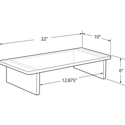 Azar Displays Thick Deluxe Acrylic Riser With Bumpers, 6