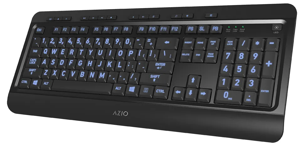 Azio KB505U Vision USB Keyboard, Black