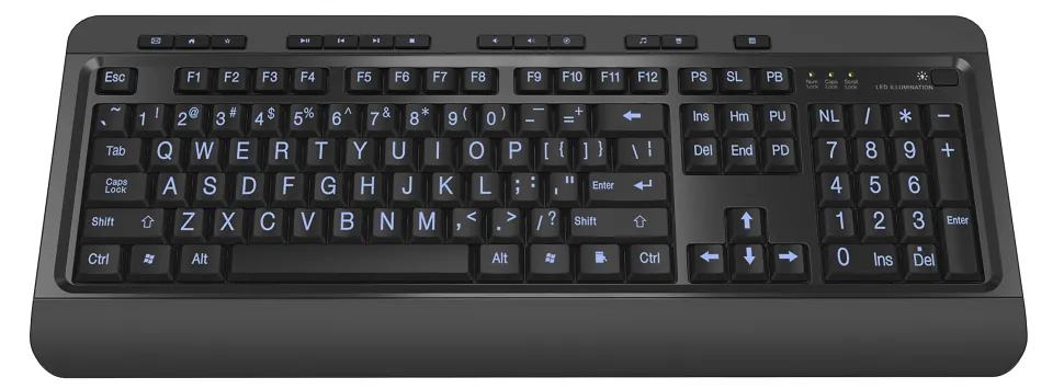 Azio KB505U Vision USB Keyboard, Black