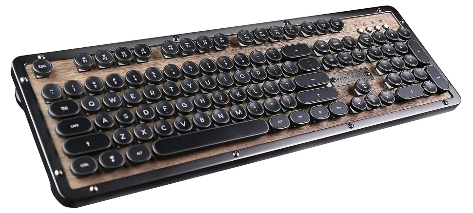 Azio Retro Classic Wireless Keyboard, Full Size, Elwood