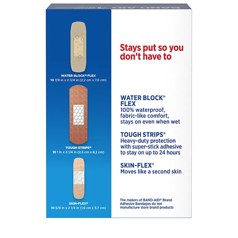 BAND-AID® Brand Adhesive Bandages Variety Pack, Assorted Sizes, 30 ct