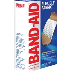 Band-Aid® Brand Flexible Fabric Extra-Large Bandages, Box Of 10