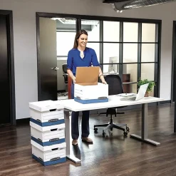 Bankers Box® Hang'N'Stor™ Medium-Duty Storage Boxes, 15 1/2