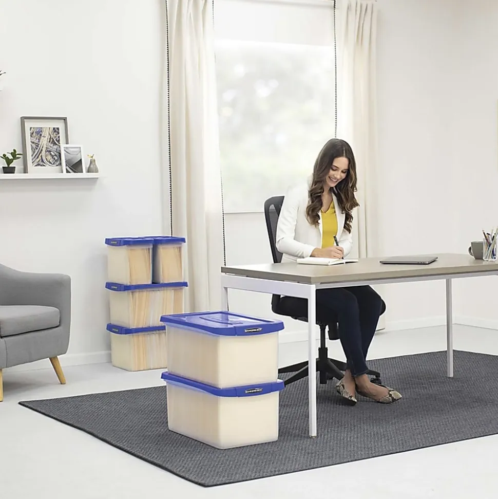 Bankers Box Heavy-Duty File Box - External Dimensions: 14.2"x 22.4" Depth x 10.6" - Media Size Supported: Letter 8.50"x11" - 0086101