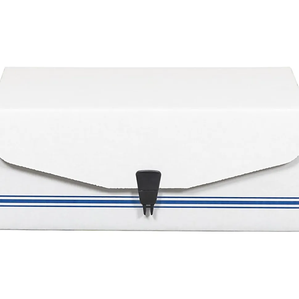 Bankers Box® Liberty® Binder Pak Storage Box, 4 3/4" x 9 3/4" x 11 7/8", 35% Recycled, White/Blue