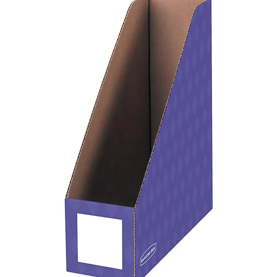 Bankers Box® Magazine Holders, 11"H x 12 1/4"W x 4"D, Assorted Colors, Pack Of 6