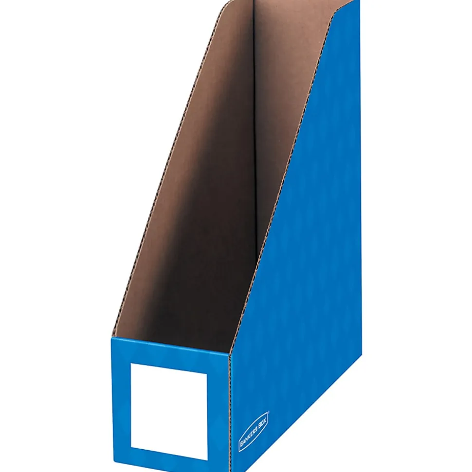 Bankers Box® Magazine Holders, 11"H x 12 1/4"W x 4"D, Assorted Colors, Pack Of 6