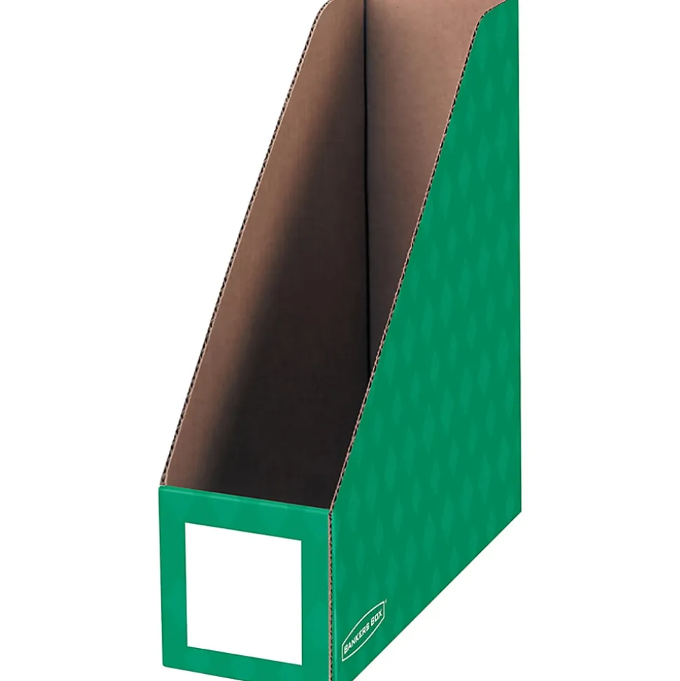 Bankers Box® Magazine Holders, 11"H x 12 1/4"W x 4"D, Assorted Colors, Pack Of 6