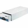 Bankers Box® Medium-Duty Storage Drawers, 5 1/4" x 10 1/2" x 25 1/4", White/Blue, Case Of 12