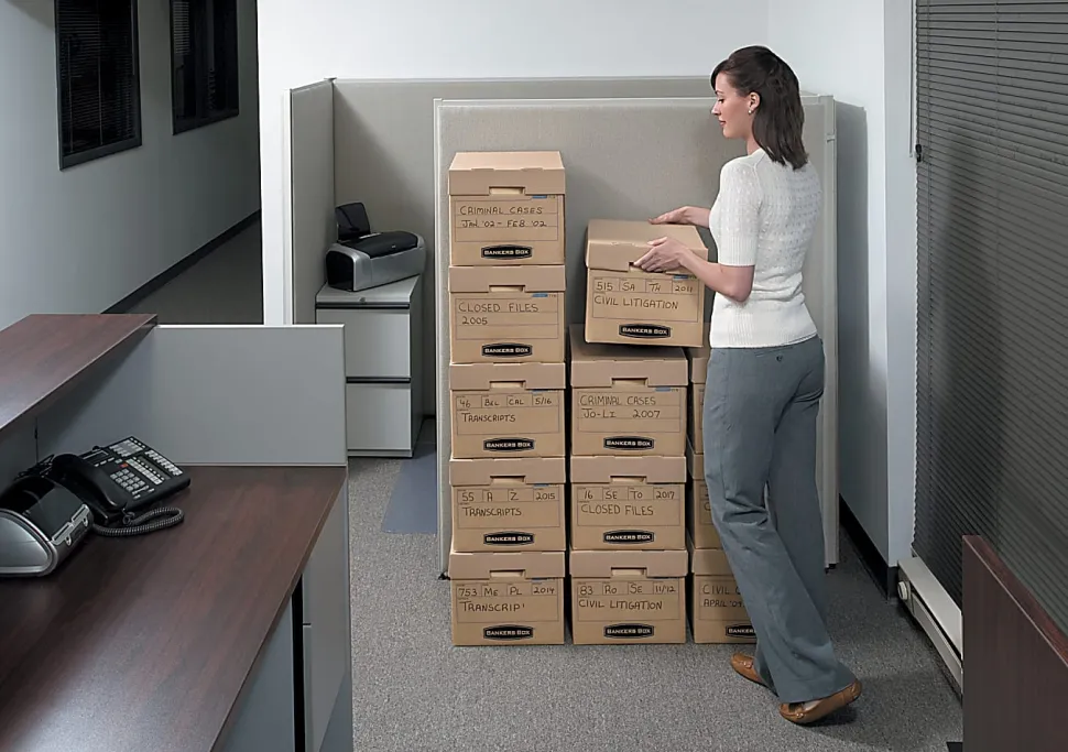 Bankers Box® Mystic™ Storage Boxes With Lift-Off Lids, Letter/Legal Size, 10" x 12" x 15", 85% Recycled, Kraft, Case Of 25
