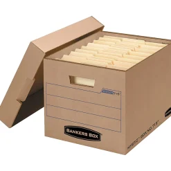 Bankers Box® Mystic™ Storage Boxes With Lift-Off Lids, Letter/Legal Size, 10