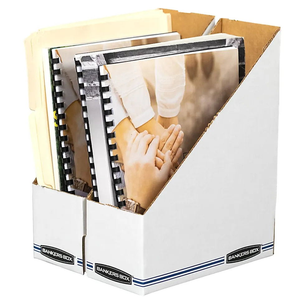 Bankers Box® 60% Recycled Low-Cost Fiberboard Magazine File, 11 3/4"H x 4"W x 9 1/4"D