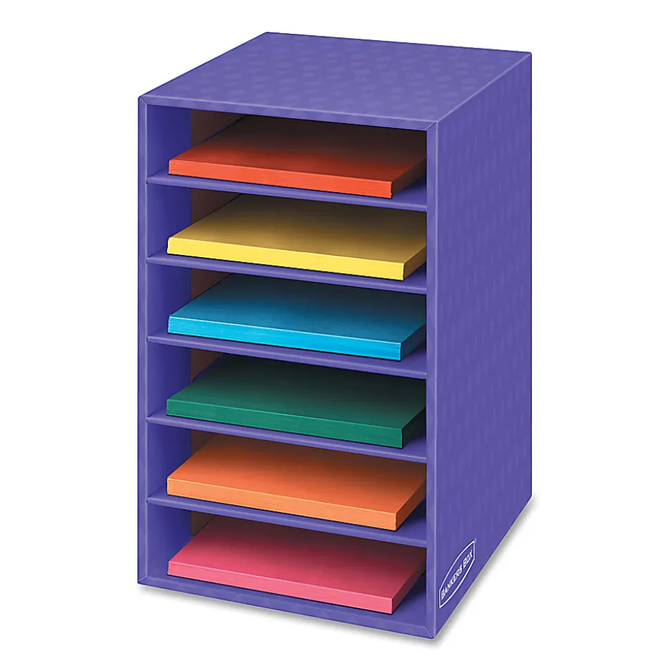 Bankers Box® 60% Recycled Shelf Organizer, 18"H x 12"W x 13 3/10"D, Purple