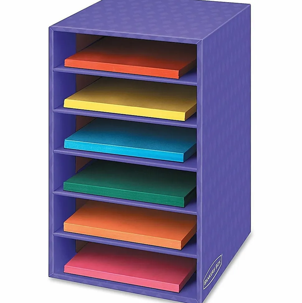 Bankers Box® 60% Recycled Shelf Organizer, 18"H x 12"W x 13 3/10"D, Purple