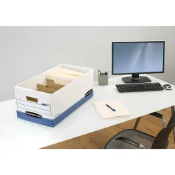 Bankers Box R Kive® DividerBox™ Heavy-Duty FastFold® File Storage Boxes, Letter/Legal Size, 10