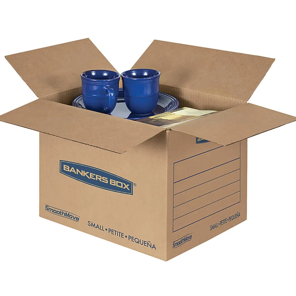 Bankers Box® SmoothMove™ Basic Moving & Storage Boxes, small 12" x 12" x 16", 50% Recycled, Kraft, Case Of 25