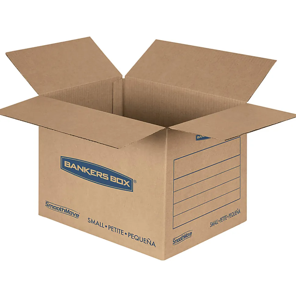 Bankers Box® SmoothMove™ Basic Moving & Storage Boxes, small 12" x 12" x 16", 50% Recycled, Kraft, Case Of 25
