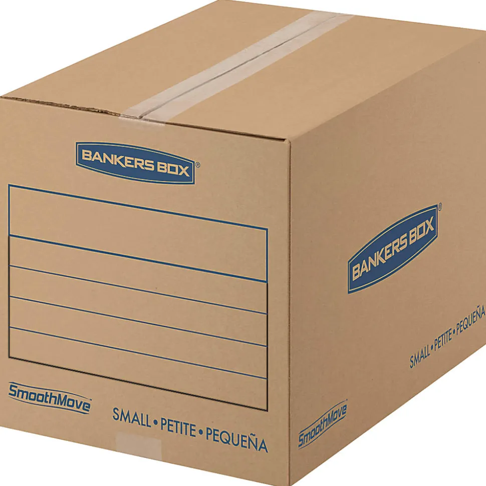 Bankers Box® SmoothMove™ Basic Moving & Storage Boxes, small 12" x 12" x 16", 50% Recycled, Kraft, Case Of 25