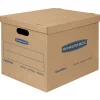 Bankers Box® SmoothMove™ Classic Moving & Boxes With Lift-Off Lids, 14" x 18" x 15", 85% Recycled, Kraft, Case of 8 Small/4 Medium
