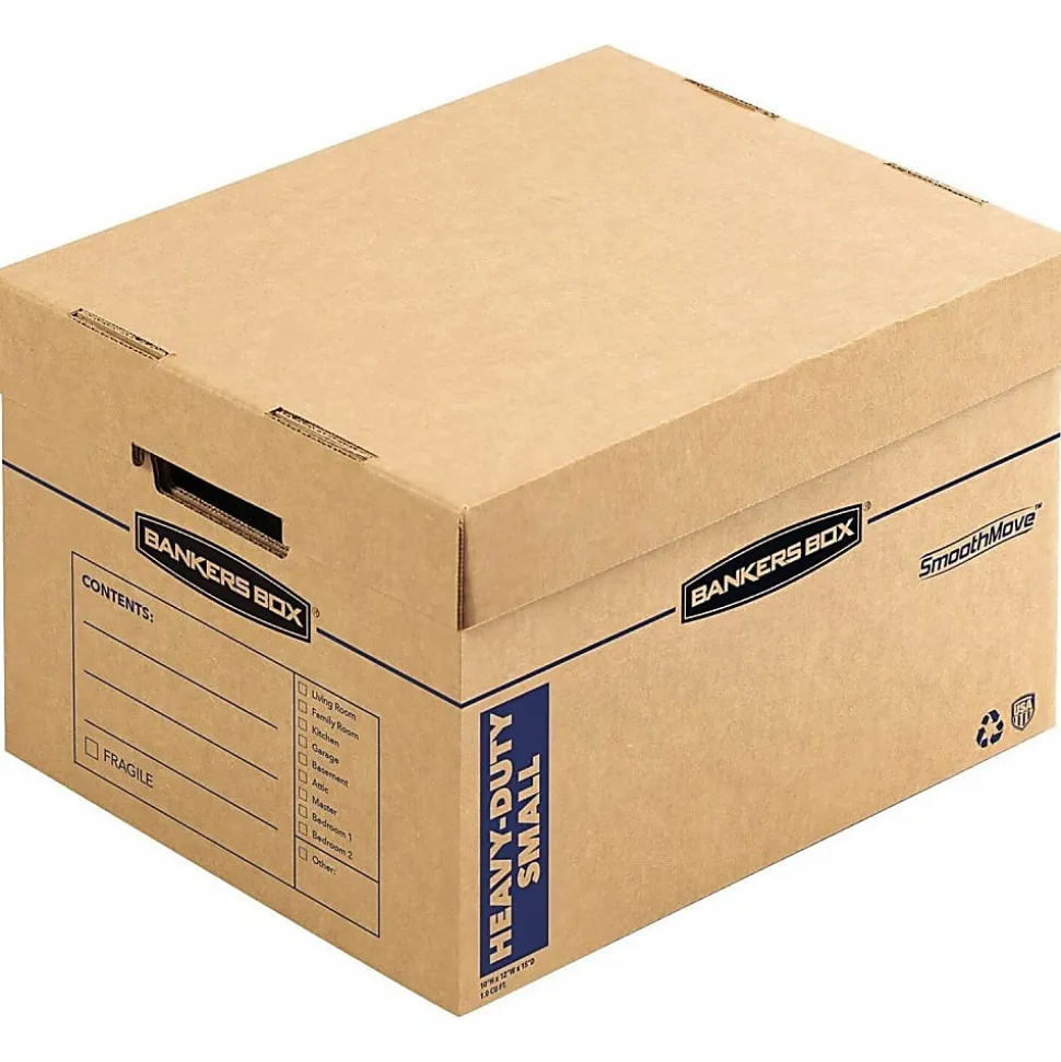 Bankers Box® SmoothMove™ Moving & Boxes, 1213/16" x 16 1/2" x 10 1/16", Case Of 8