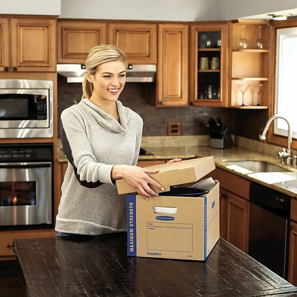 Bankers Box® SmoothMove™ Moving & Boxes, 1213/16" x 16 1/2" x 10 1/16", Case Of 8