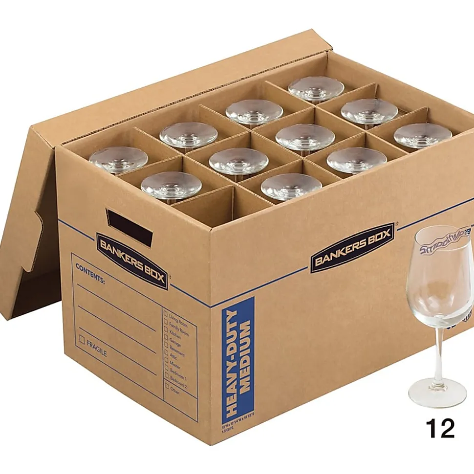 Bankers Box® SmoothMove™ Moving & Boxes, 12" x 12 1/4" x 18 1/2", 8 Pack
