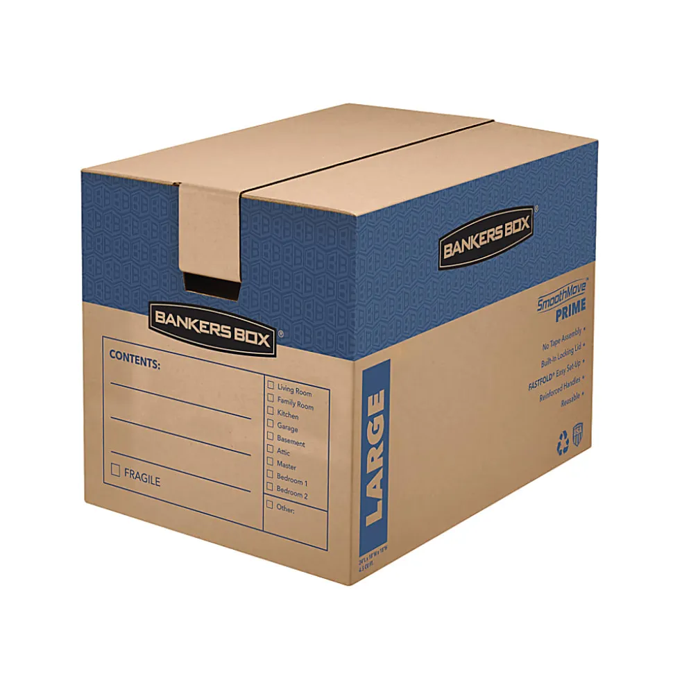 Bankers Box® SmoothMove™ Prime Moving & Boxes, 18" x 18" x 24", Kraft, Case Of 6
