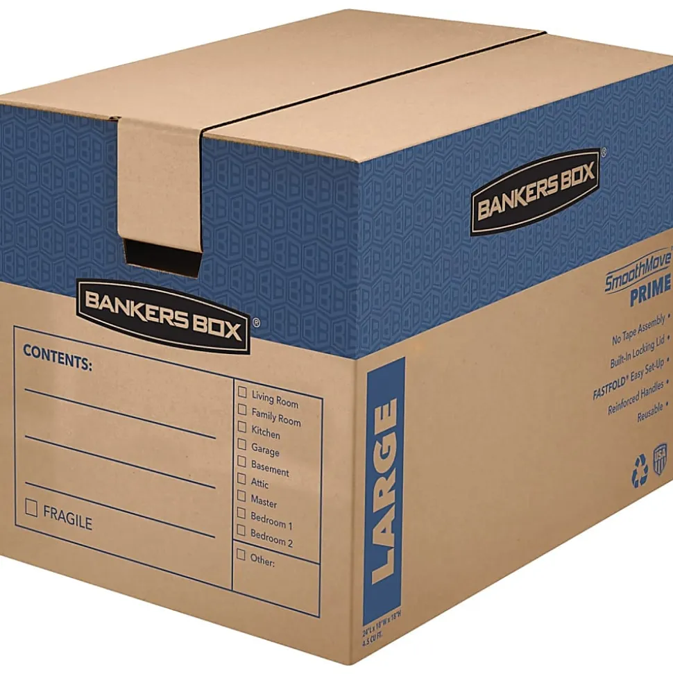 Bankers Box® SmoothMove™ Prime Moving & Boxes, 18" x 18" x 24", Kraft, Case Of 6